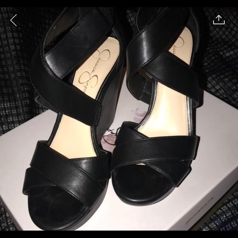 Black Jessica Simpson wedges